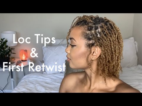 how-to-make-hair-loc-faster-|-first-retwist-on-two-strand-twists