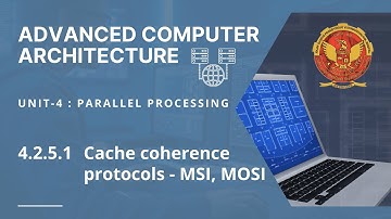 4.2.5.1 Cache Coherence Protocols - MSI, MOSI | CS603(A) |
