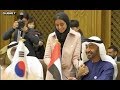 His Highness Sheikh Mohamed bin Zayed Al Nahyan reaction when a young woman interrupted his meeting