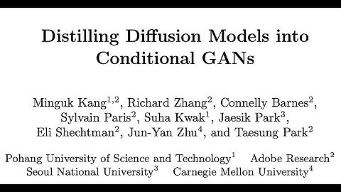 [QA] Distilling Diffusion Models into Conditional GANs