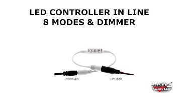 LEDZ - LED CONTROLLER IN LINE 8 MODES AND DIMMER AND REMOTE