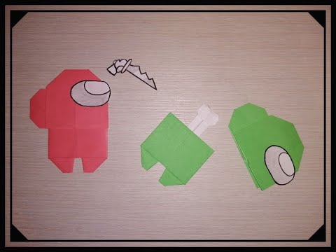 EASY ORIGAMI FOR KIDS AMONG US IMPOSTER DIY 2020 GAME @5-Minute Crafts @5-minute ORIGAMI and DIY