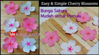 Bunga Sakura dari Kertas Origami / Cepat Dan Mudah / Easy Paper Cherry Blossoms