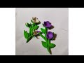 I made handmade flowers with clay 🪻💜💙 #art #diy #flowers #craft #afifa