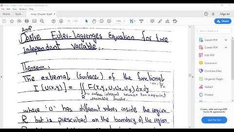 MMP.Euler Lagranges equation with two independent variables by prof:anwer khan
