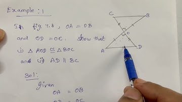 CLASS 9 CHAPTER 7 TRIANGLES  EXAMPLE 1 PAGE 87 (In Tamil)  - Mrs.DB