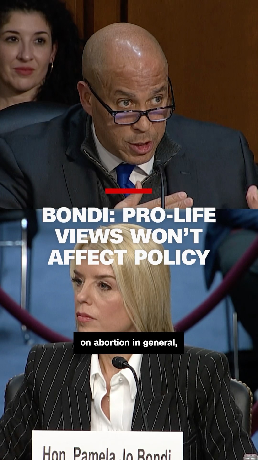 Bondi: Pro-life views won't affect policy