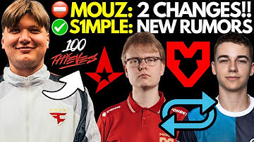 s1mple: Astralis & 100Thieves RUMORS, MOUZ: 2 CHANGES, Degster NEW TEAM? huNter & M80 | CS2 News