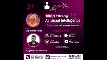 Waa maxay Artificial Intelligence , sidee se u baran kara --   Eng .Mohamud Osman (Dugsiiye)