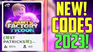 Roblox Rarity Factory Tycoon codes for January 2023: Free gifts