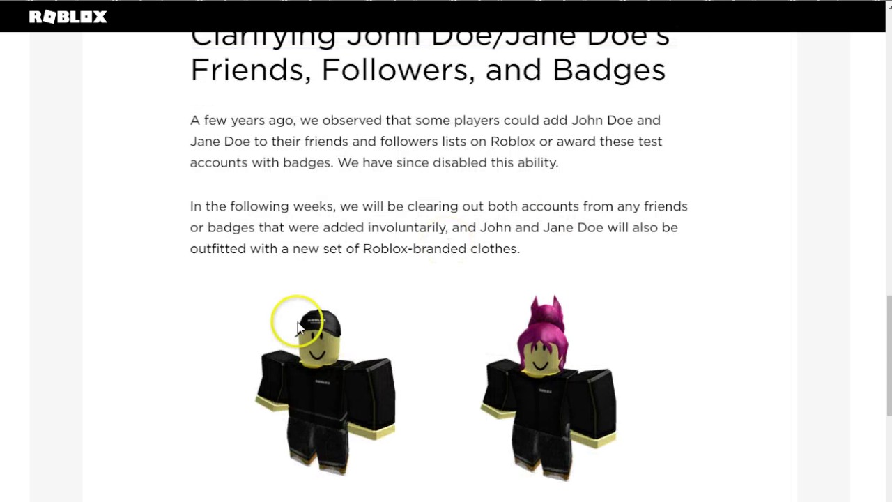 John Doe And Jane Doe Are Fake Test Accounts Must Watch Youtube - test account roblox