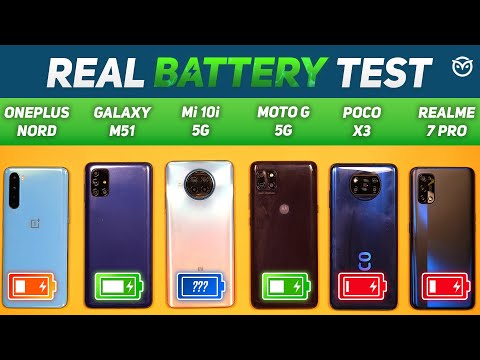 Mi 10i vs Nord, Moto G 5G, Realme 7 Pro, Poco X3, M51 Battery Drain Test | Charging | Gaming Test