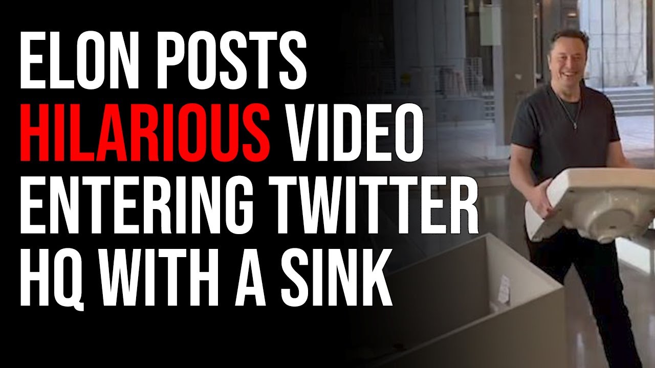 Elon Posts HILARIOUS Video Entering Twitter HQ With A Sink, Will Buy Twitter Friday