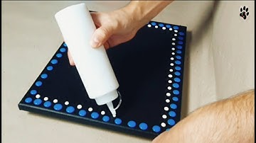 Puffy Dots | Dotting with bottles | Acrylic Fluid Art Painting | Acrylics | Abstract Painting