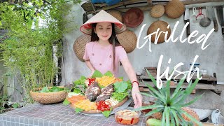 Exploring the Rural Market: Making Charcoal-Grilled Fish with Homegrown Vegetables - It's ANH TV