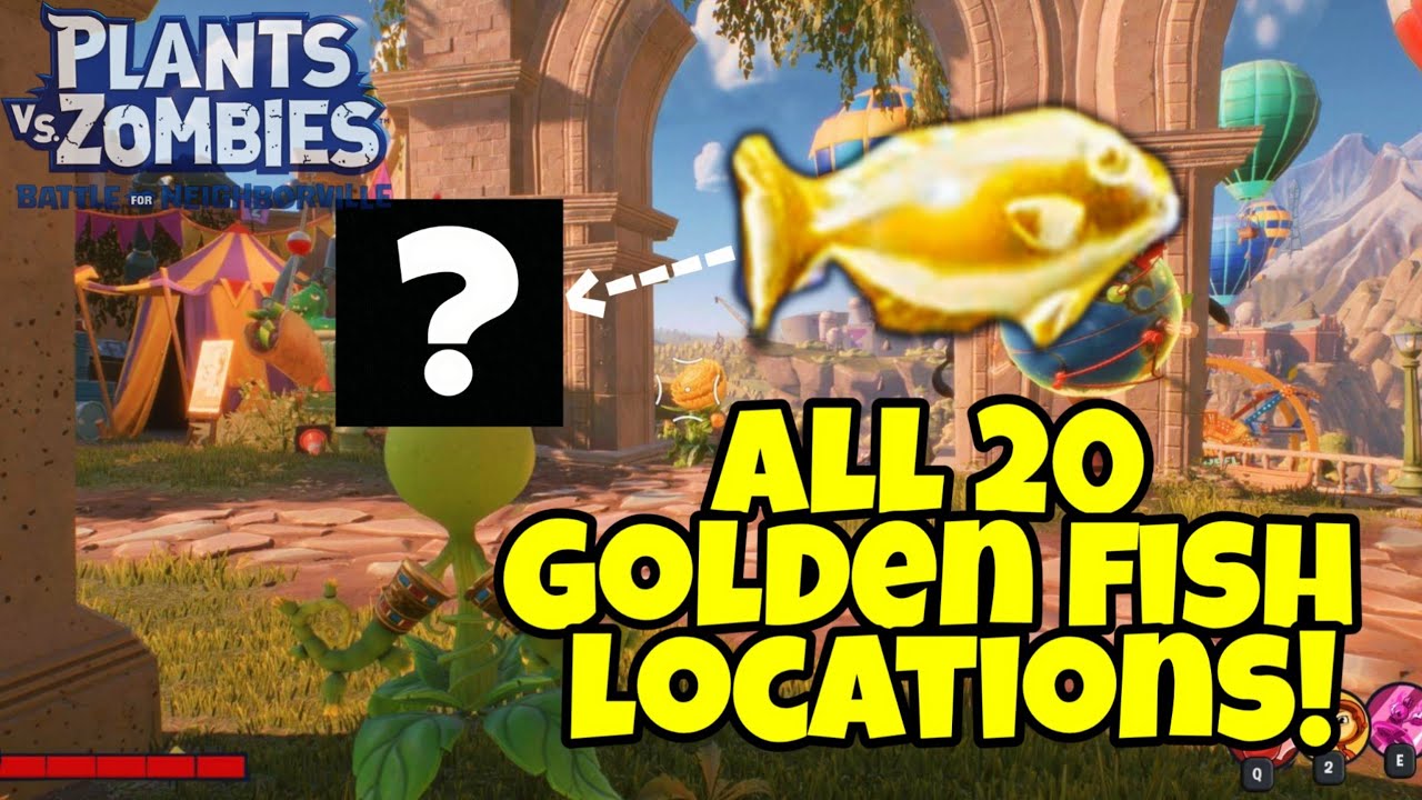 All 20 GOLDEN FISH LOCATIONS - PVZ Battle For Neighborville - YouTube 