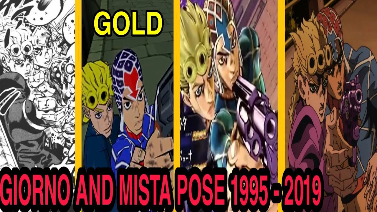 Giorno and Mista pose evolution 1995 - 2019 GOLDEN WIND - YouTube.