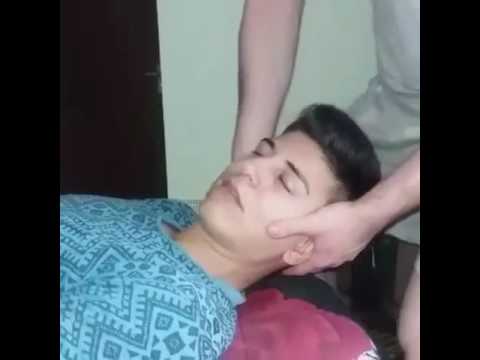 OMT Training / a student demonstrating the skills he's learnt with us physiotherapy exercises