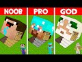 SECRET HEAD BLOCK BASE! HOUSE UNDER HEAD BLOCK in Minecraft NOOB vs PRO vs GOD (Animation)