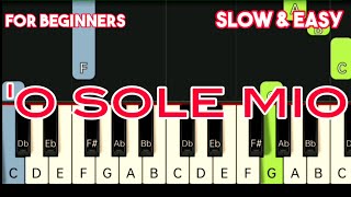 ANDREA BROCELLI - 'O SOLE MIO | SLOW & EASY PIANO TUTORIAL Resimi