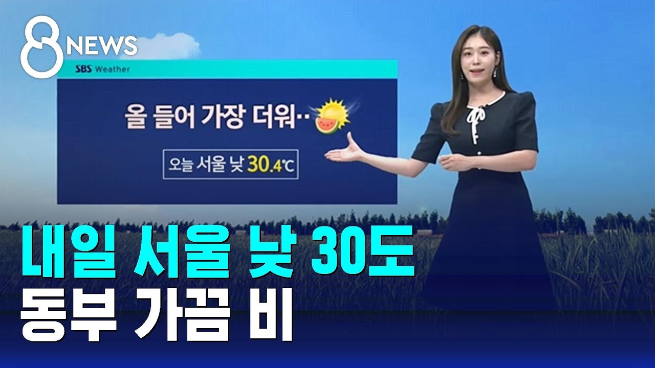 [날씨] 내일 서울 낮 30도…동부 가끔 비 / SBS 8뉴스