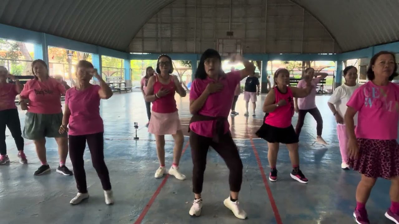 Zumba with my girls and coach marky at rancho 3