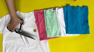 ✨ Five ideas for plain t-shirts! ✨ | A great way to recycle clothes!!