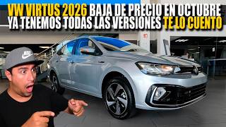 VW VIRTUS 2026 BAJA DE PRECIO EN OCTUBRE TE CUENTO TODO