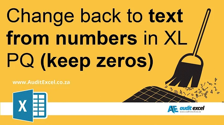 Excel Power Query - force a number or force text for leading zeros