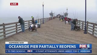 Oceanside Pier partially reopens to the public after April fire