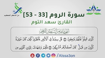 031- سورة الروم [33 - 53] | القارئ سعد التوم