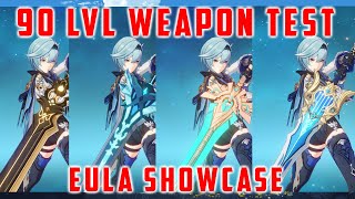 [Genshin Impact] EULA 90 LVL WEAPON TEST. WHAT IS BEST? ЭОЛА ТЕСТ ОРУЖИЯ 90 УРОВНЯ. ЧТО ЛУЧШЕ?