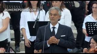 Andrea Bocelli sings 'Panis Angelicus' in St. Peter's Square