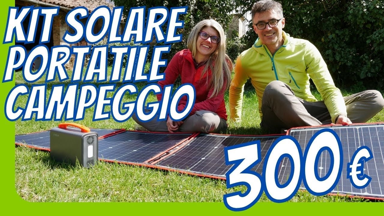 Kit pannello solare con batteria ECONOMICO, portatile e facile 