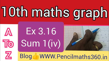 #10thmaths graph ex3.16 sum1(iv)|| |Pencil Maths360||TAMIL and English Medium explanation
