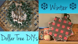 Dollar Tree DIY's/ Winter DIY's/ Farmhouse Decor