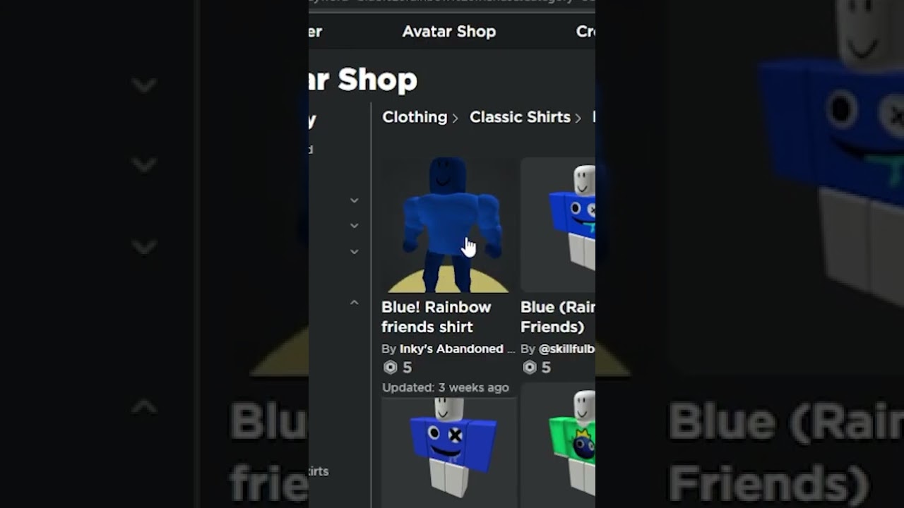 Roblox T-Shirts - Blue Rainbow Friend Classic T-Shirt - ®Roblox Shop