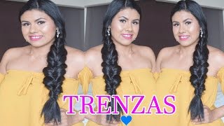 PEINADOS CON TRENZAS DE MODA FACIL Y RAPIDO|| CABELLO LARGO