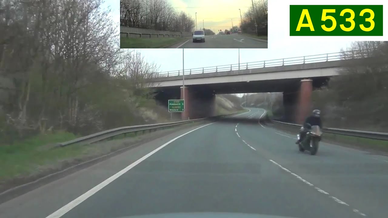 A533 Northwich To Middlewich Part 1 Front View With Rearview