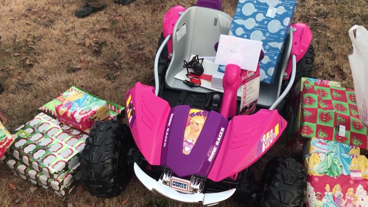 Barbie Power Wheels Dune Racer Spreading Christmas Joy - YouTube