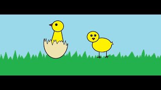 MENGGAMBAR TELUR MENETAS DAN ANAK AYAM - MS PAINT screenshot 1