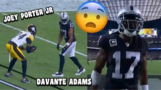 Davante Adams Vs Joey Porter Jr & Patrick Peterson 🔥 (WR Vs CB) Steelers vs Raiders 2023 highlights