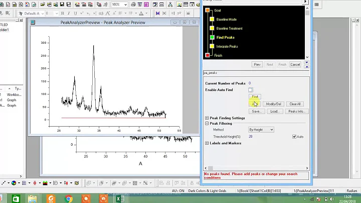 Full Width Half Maximum (FWHM) of multiple peaks using Origin