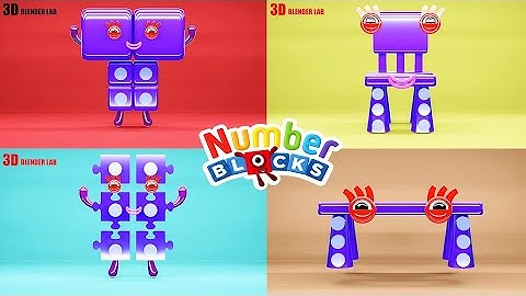 NUMBERBLOCKS Quadparison Part 72 | 3D Blender Lab