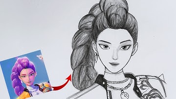How to Draw Rumi from KPop Demon Hunters | Step by Step Tutorial