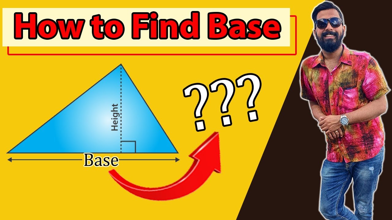 Easy way to Find Base of Triangle with Area and Height ! - YouTube