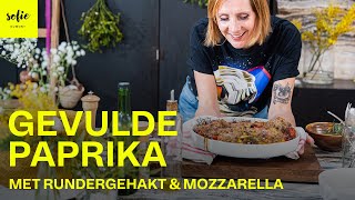 Makkelijke gevulde paprika met rundergehakt en mozzarella | Sofie Dumont