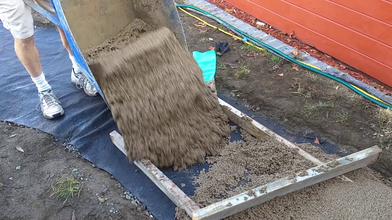 How to place a pervious concrete path - YouTube