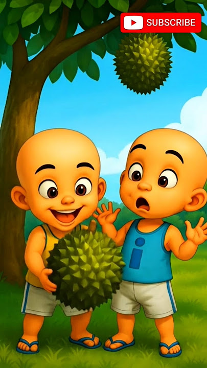 upin melempar durian ke kepala ipin 😂 #funny #upinipin #animation