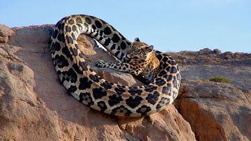 Leopard Trapped by Python on a Cliff#zoon##GPT#ChatGPT#openai#ai